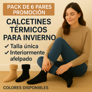 pack 6 calcetines térmico suave invierno